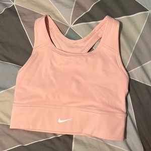 Pink Nike sports bra